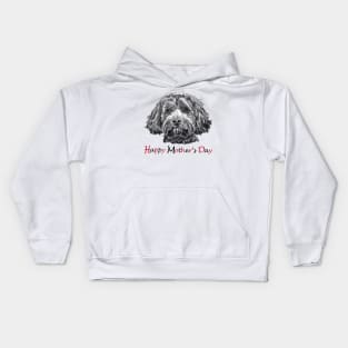 Happy mother's day from a cuddly cockapoo puppy Kids Hoodie